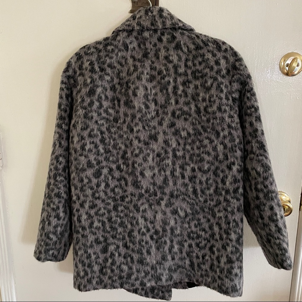 Scotch & Soda Winter Wool Leopard Coat - Picture 5 of 6